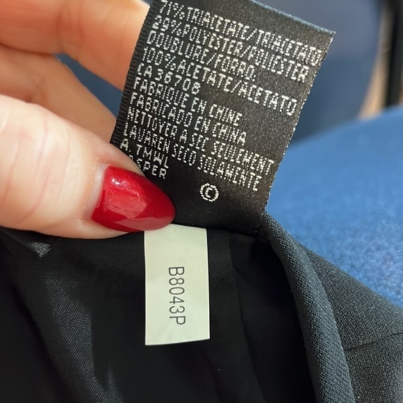 Albert Nipon Vintage Skirt Pleated Hem Black Size 10P Petite - Picture 6 of 7